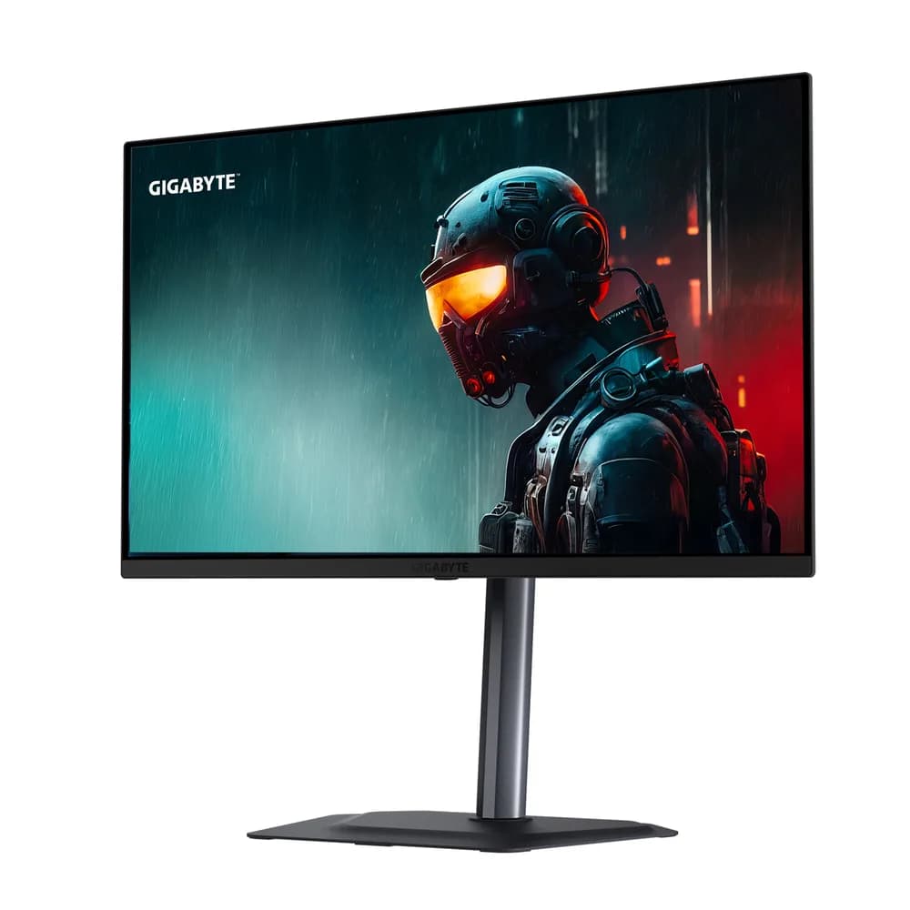 Monitor GIGABYTE MO27U2, QD-OLED, 27 inch, UHD, 3840 x 2160, HDMI, Displayport, Boxe, Pivot, 240 Hz, 0.03 ms, Negru "MO27U2" — miniatură