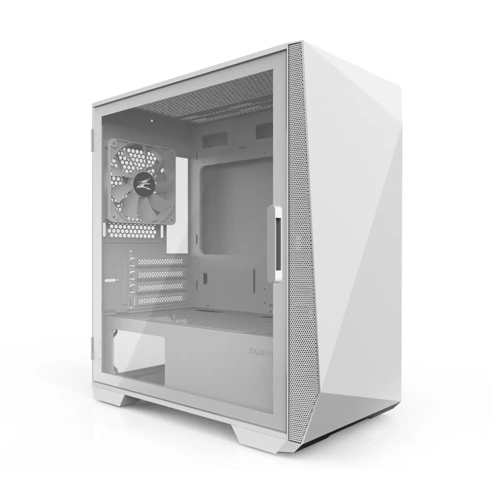 CARCASA Zalman "Z1 Iceberg", mini tower, fara sursa, suporta 5xfan, 3xfan inclus, USB 3.1 gen1 x 2, USB 2.0 x 1, audio+mic, 4 sloturi expansiune, alb, "Z1 Iceberg White" — miniatură