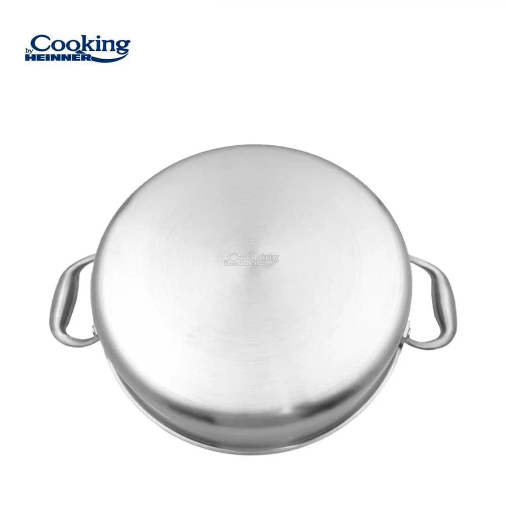 CRATITA INOX+CAPAC STICLA 26X7CM, 3.5L, ATOMIC3, COOKING BY HEINNER — miniatură
