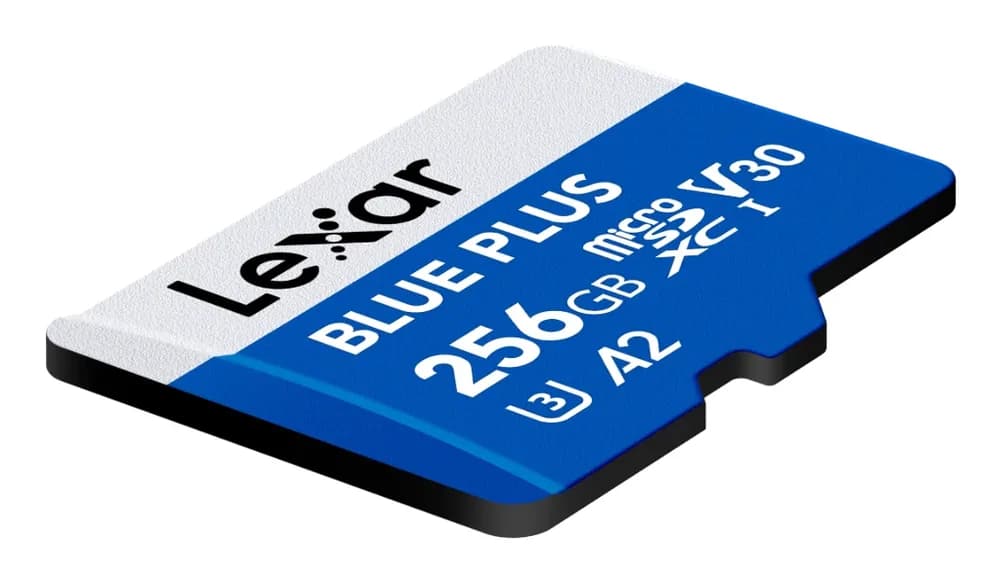 Card de memorie Lexar BLUE PLUS, microSDXC, 256GB, UHS-I, C10/A2/U3 (V30) + Adaptor SD "LMSBLPL256G-BNANG" — miniatură