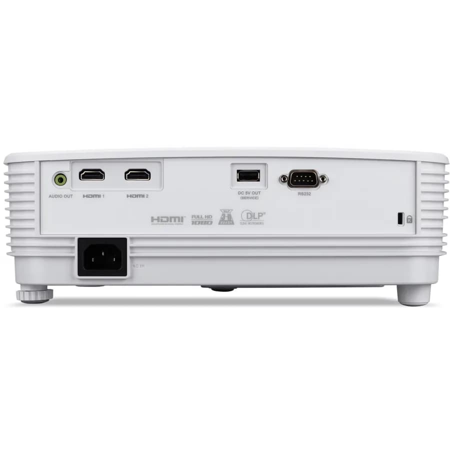 Videoproiector Acer X1526, FHD 1920*1080, up to WUXGA 1920*1200, 4.000 lumeni, 16:9/ 4:3, 13.000:1, diagonala maxima 300", distanta maxima de proiectie 10 m, boxa 3W, lampa 5.000/ 20.000 ore, 29-33 dB, 2.4 kg, 2 *HDMI, PC audio out, DC Out (5V/1.5A, USB Type A), RS232, cablu HDMI inclus, telecomanda — miniatură