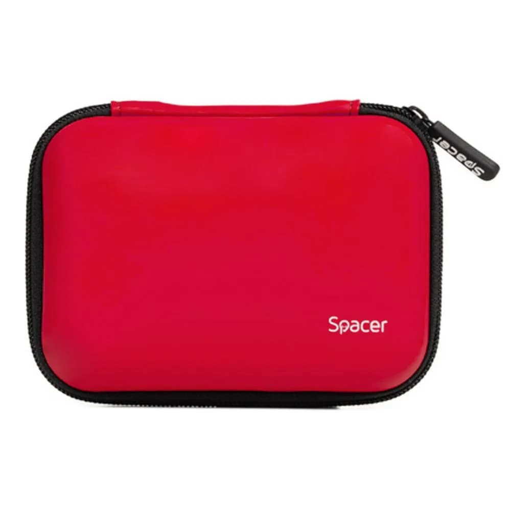 Husa Spacer pentru HDD/SSD 2.5", buzunar intern plasa, rosu — miniatură