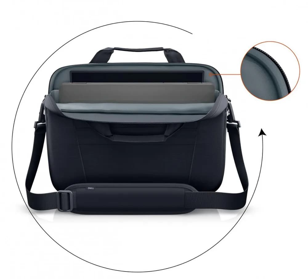 Geanta laptop Dell EcoLoop Pro Slim Briefcase 15, Negru — miniatură