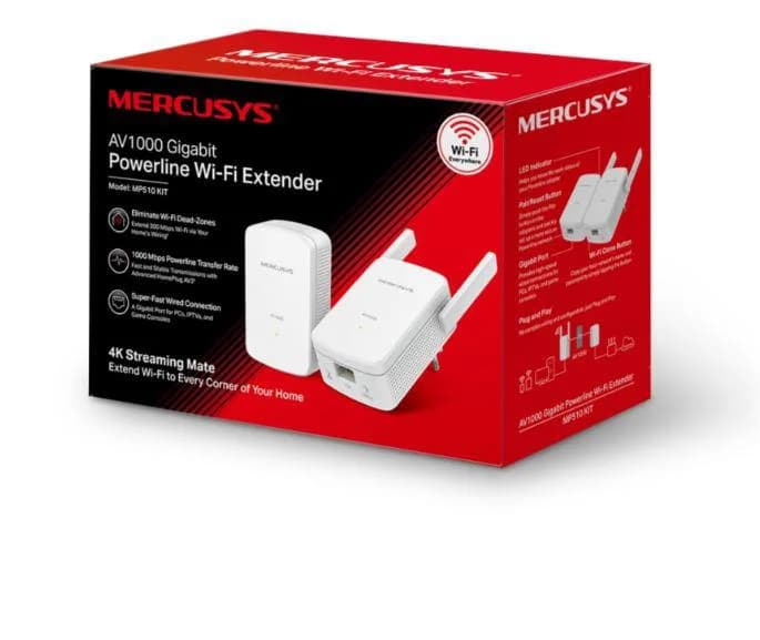 Access point MERCUSYS AV1000 Gigabit Powerline WiFi Kit, Gigabit, Single - Band — miniatură