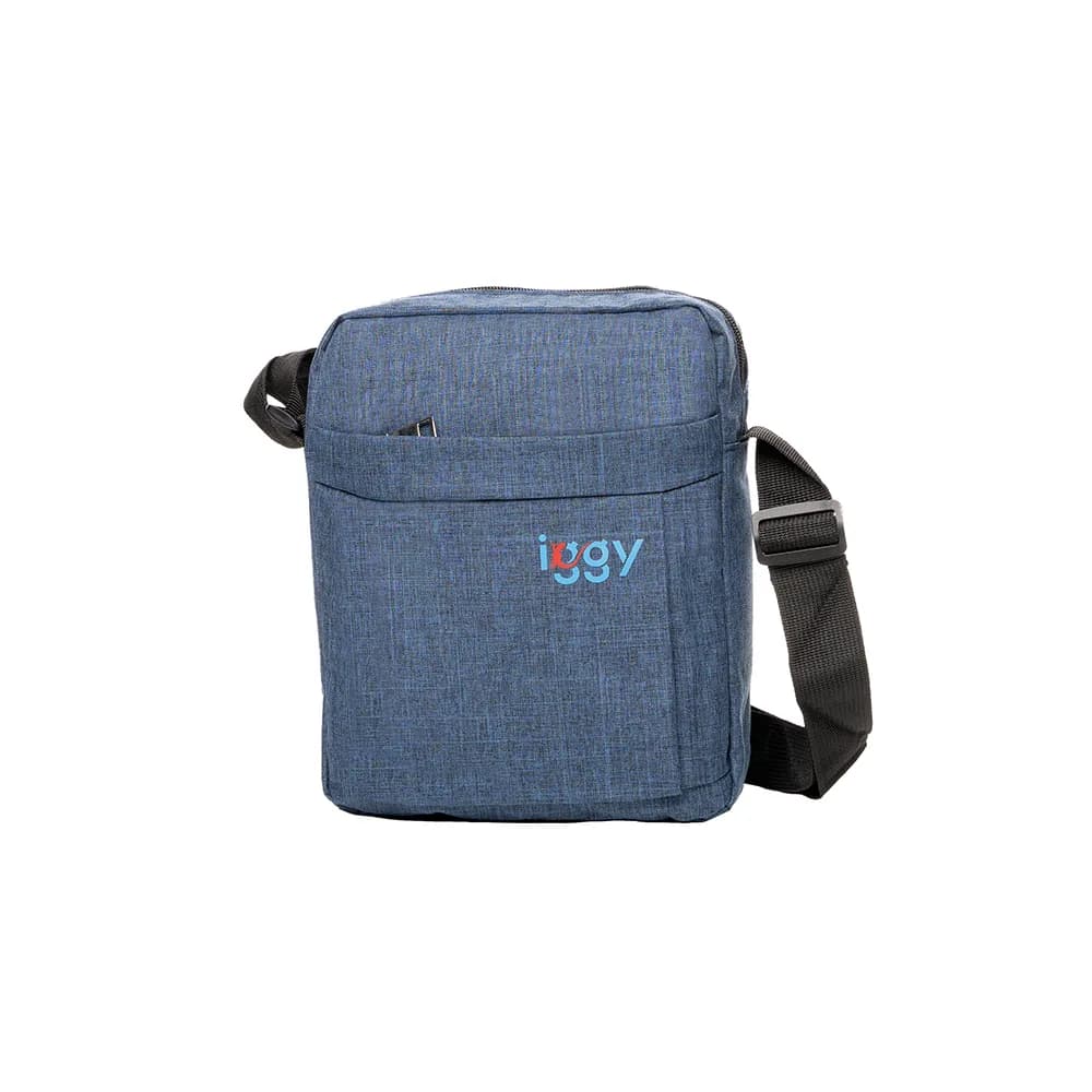 GEANTA CROSSBODY Iggy,1 bretea, 1 compartiment principal,1 compartiment frontal, 21x26x5.6cm, polyester,albastru "IGSB-CROSS-BL" — miniatură