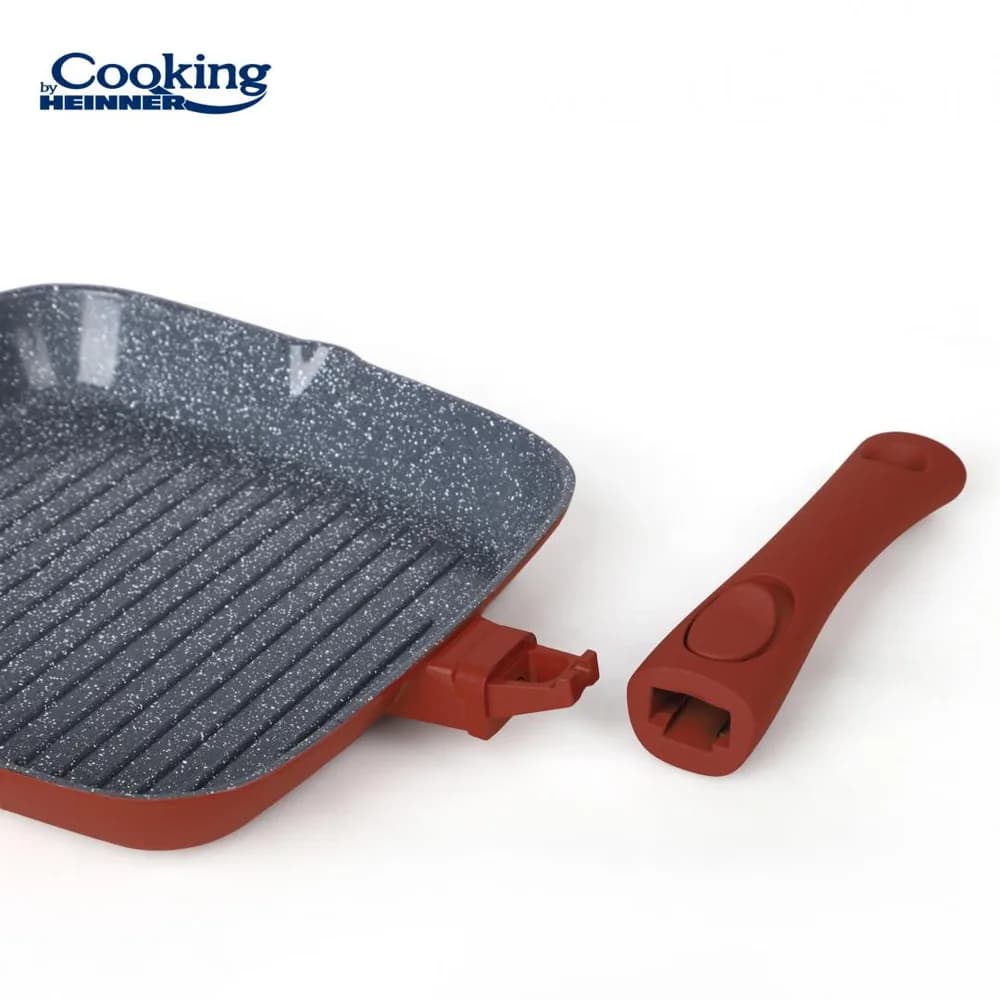 TIGAIE GRILL ALUMINIU+CAPAC 28x4 CM, CALABRIA, COOKING BY HEINNER — miniatură