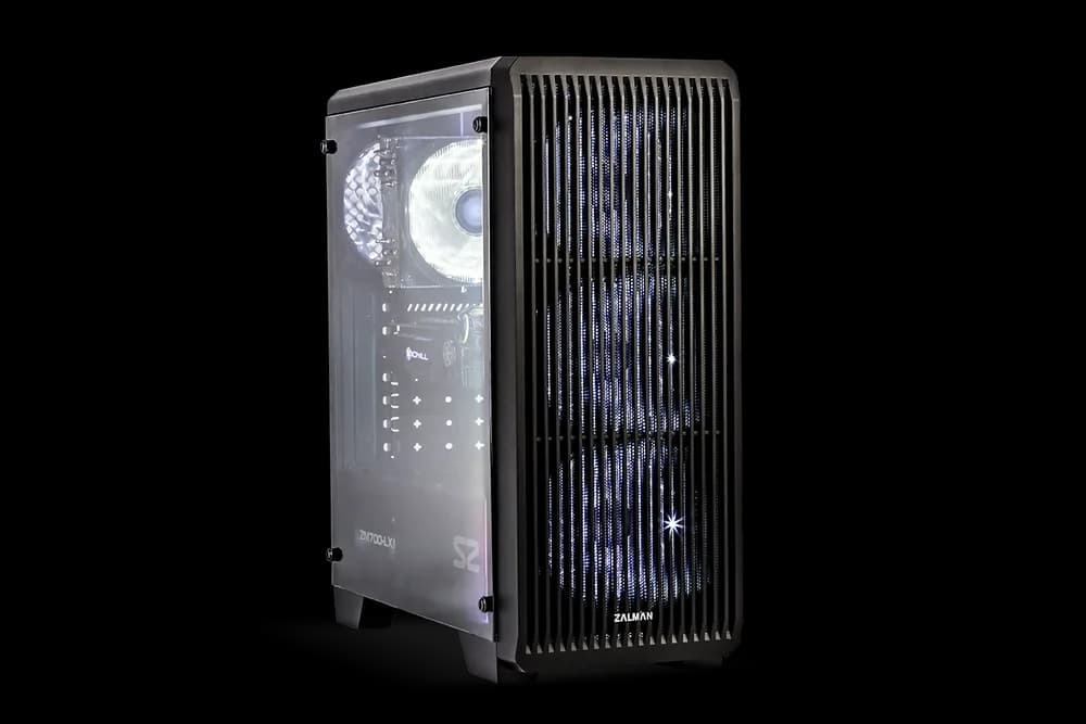 CARCASA Zalman "S2", middle tower, gaming, fara sursa, suporta 8xfan, 1xfan inclus, PSU shroud, USB 3.1 gen1 x 1, USB 2.0 x 2, audio+mic, 7 sloturi expansiune, negru, "S2" — miniatură
