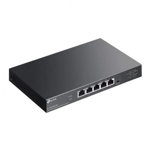"5-Port 2.5G Desktop Switch with 4-Port PoE++ PORT: 4× 2.5G PoE++ Ports, 1x 2.5G Non-PoE Port SPEC: 802.3af/at/bt type3, 123 W PoE Power, Desktop Steel Case FEATURE: PoE Auto Recovery for Port1-4, Plug and Play"