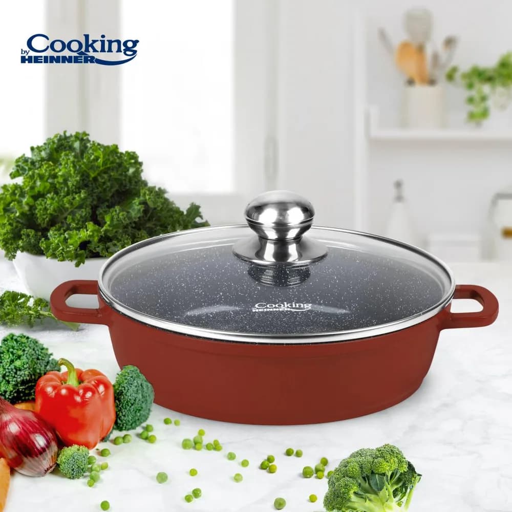 CRATITA ALUMINIU+CAPAC 24X6.5CM, 2.6L, CALABRIA, COOKING BY HEINNER — miniatură