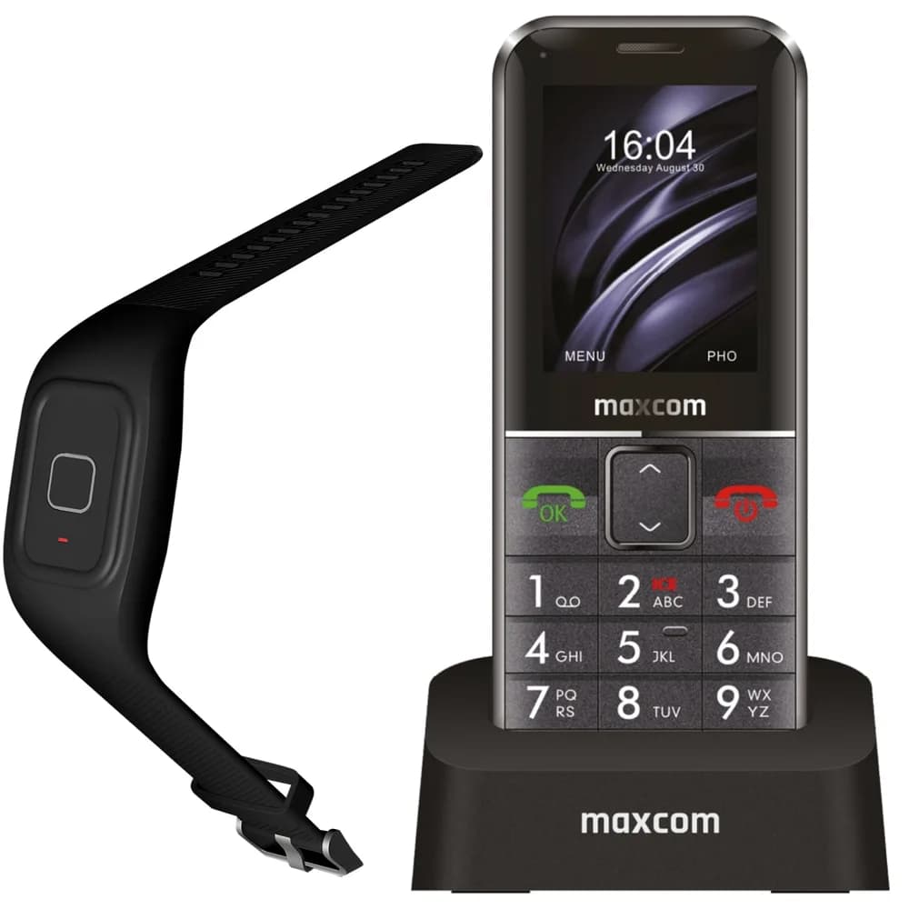 Telefon cu butoane, Maxcom, "MM735" ecran 2.2 inch, rez. camera 2 Mpix, 2G, OEM, acumulator 1400 mAh, negru, "MM735 Black"