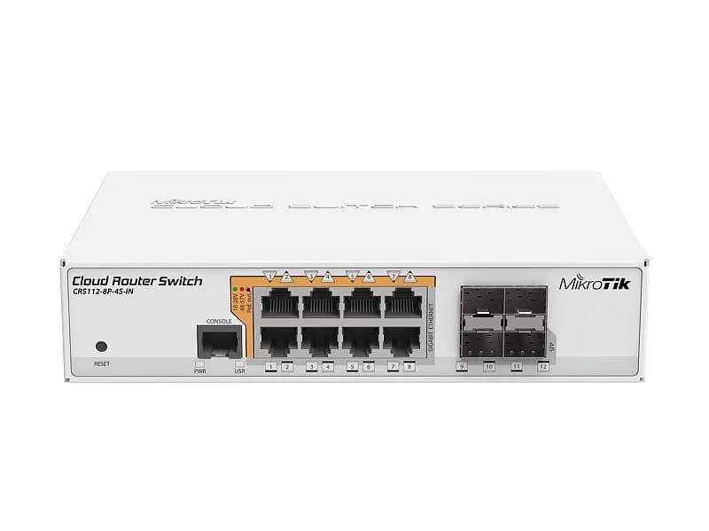 SWITCH MIKROTIK, CRS112-8P-4S-IN, porturi Gigabit x 8, SFP+ x 4, managed, carcasa metalica, "CRS112-8p-4s-in"