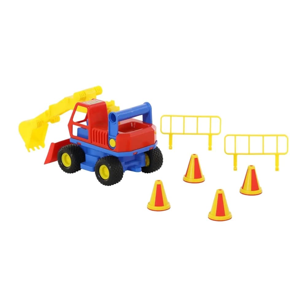 Excavator cu accesorii - ConsTruck, 29x16x16 cm, Wader — miniatură