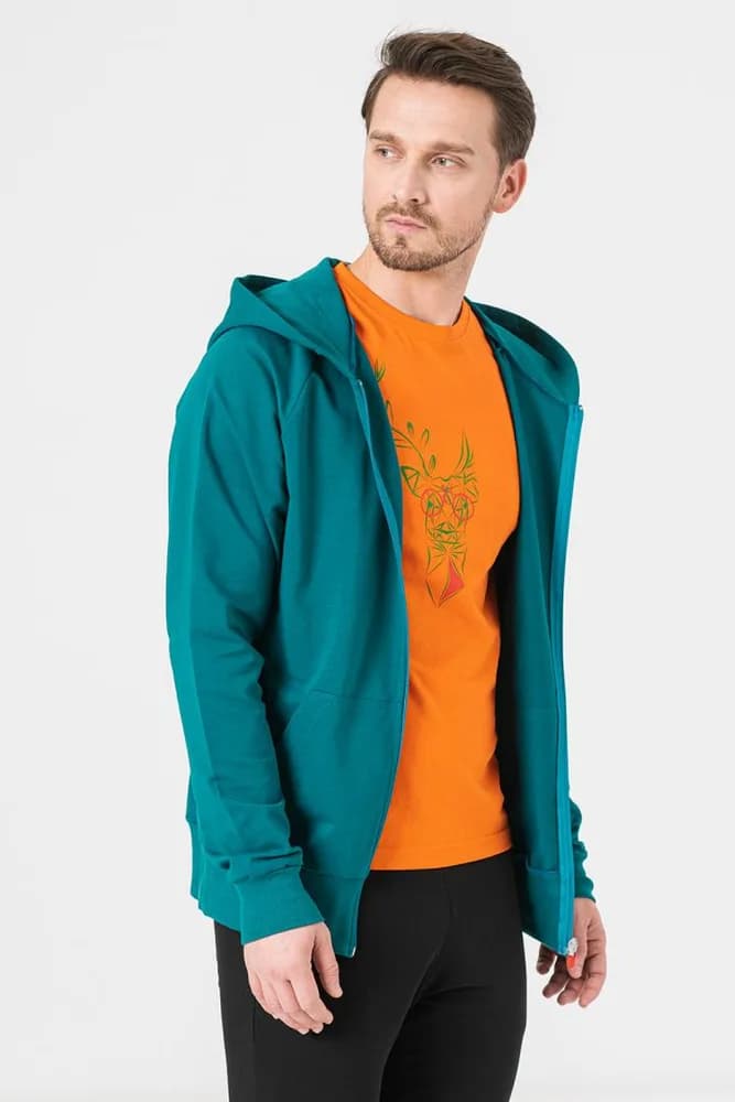 HANORAC COTON CASUAL BARBATI PETROL-M — miniatură