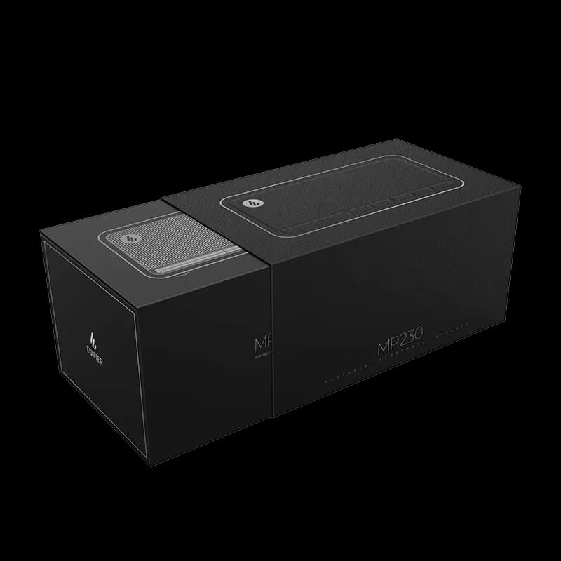 BOXE EDIFIER portabile bluetooth,RMS: 20W (10W+10W), BT 5.0, AUX, microSD, USB, built-in Li-ion pana la 10h (2600mAh),retro design (vintage radio 1960s),MDF,black, "MP230-BK" — miniatură