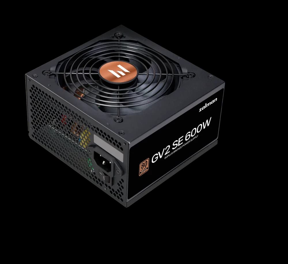 SURSA Zalman "ZM600", 600W, certificare 80Plus Bronze, non-modular, fan 120mm, negru, "ZM600-GV2SE" — miniatură