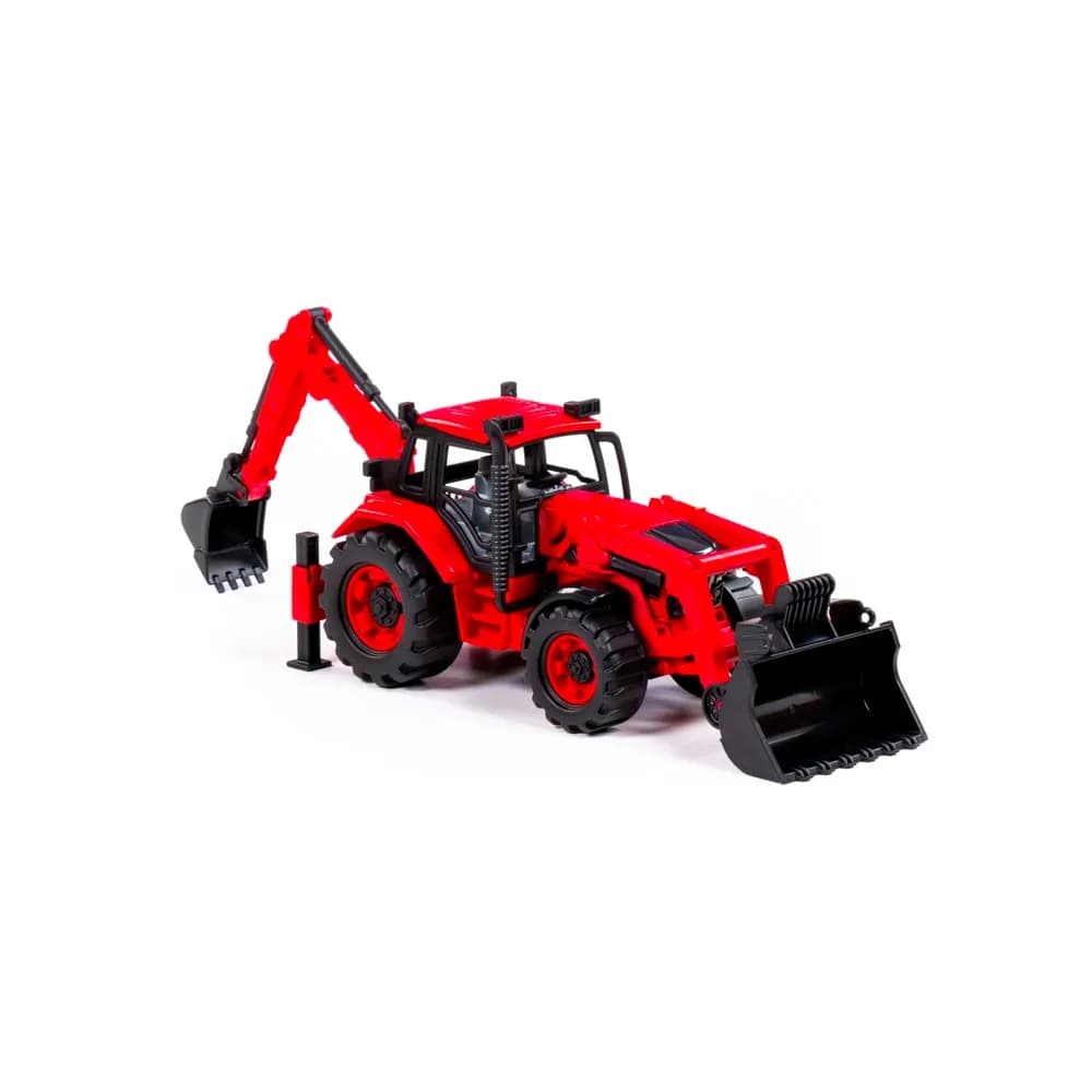 Tractor-excavator cu incarcator, 31x15x14.5 cm, Polesie — miniatură