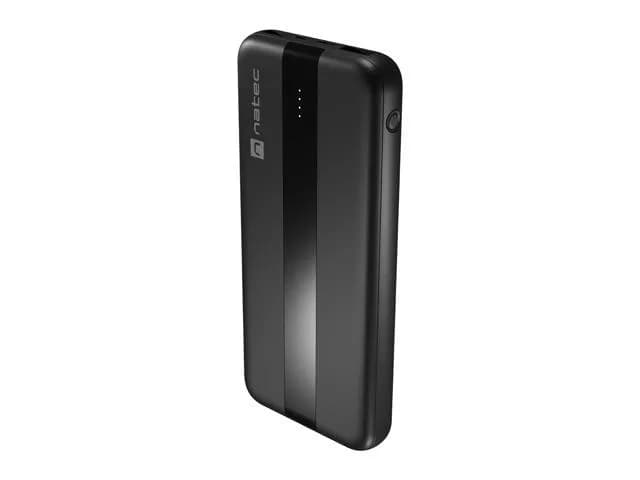 Baterie externa Natec, capacitate 10000 mAh, 3 porturi USB, baterie Li- Polymer, negru — miniatură