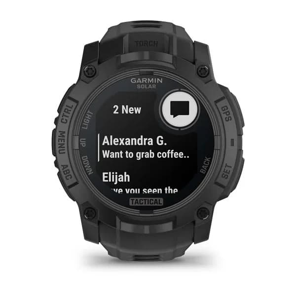 Smartwatch Instinct 3 50 mm, Solar, Tactical Edition, Black with Black Band "010-02935-50" — miniatură
