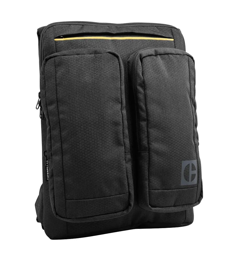 Rucsac CATERPILLAR Code - Quest Commuter, material 420D hexagonal, 2 buzunare exterioare - negru "CAT-83826-01"