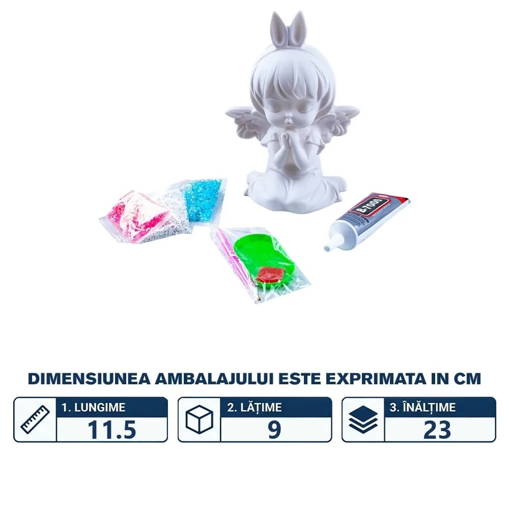 Set creativ: Figurina - Pusculita cu diamante, 18 cm — miniatură