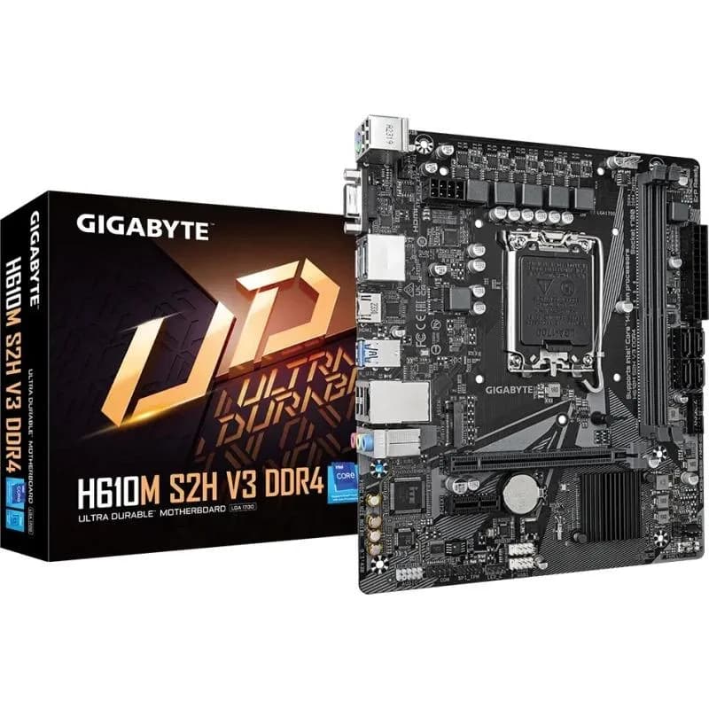Placa de baza Gigabyte H610M S2H V3, Socket 1700, DDR4, Micro-ATX