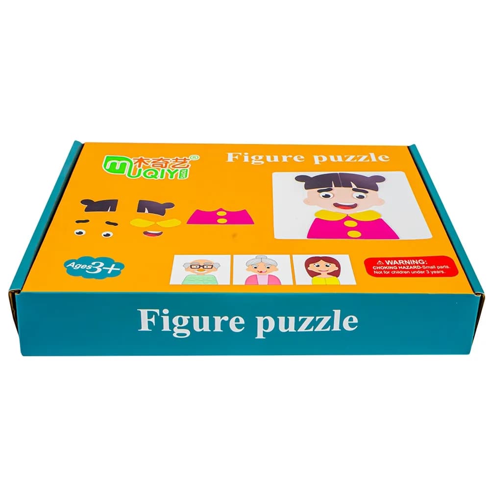 Puzzle magnetic, din lemn, Meserii/Familie — miniatură