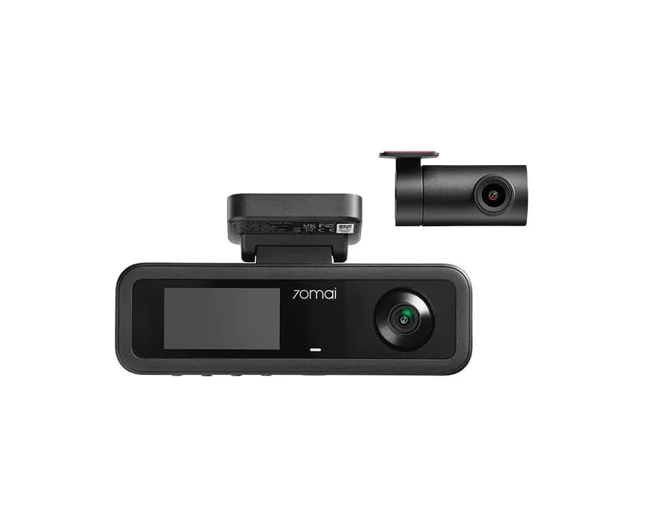 Set 2 camere 70mai Dash Cam 2K T400 cu 3 obiective (fata 2K, interior 1080P) + spate RC21 Full HD, GPS, HDR