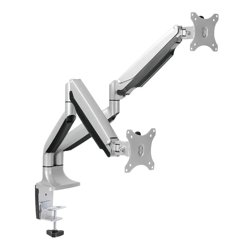 SUPORT de birou LOGILINK, pt 2 TV/monitor plat, curbat, diag. max 32 inch, rotatie, inclinare, pivotare, orizontala, verticala, totala, max 9 Kg x 2, "BP0043"