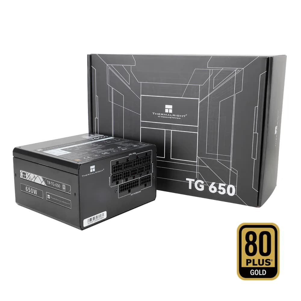 SURSA Thermalright, 650W, certificare 80 Plus Gold, modular, fan 120mm, negru, "TR-TG 650" — miniatură