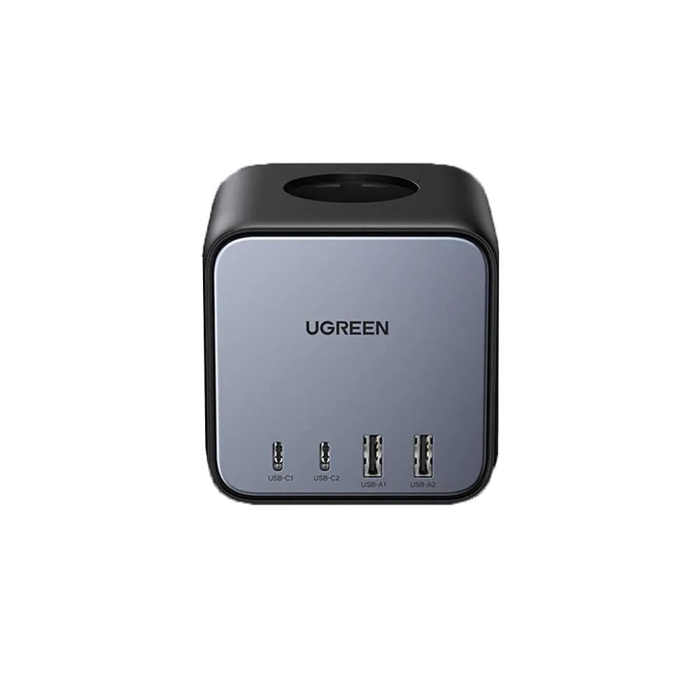 INCARCATOR RETEA Ugreen, "CD268", Powerstrip, Quick Charge 65W, 3 x AC, 2 x USB Type-C Output 5V/3A, 2 x USB, include cablu lungime 1.8m, gri "60113" - 6957303861132 — miniatură