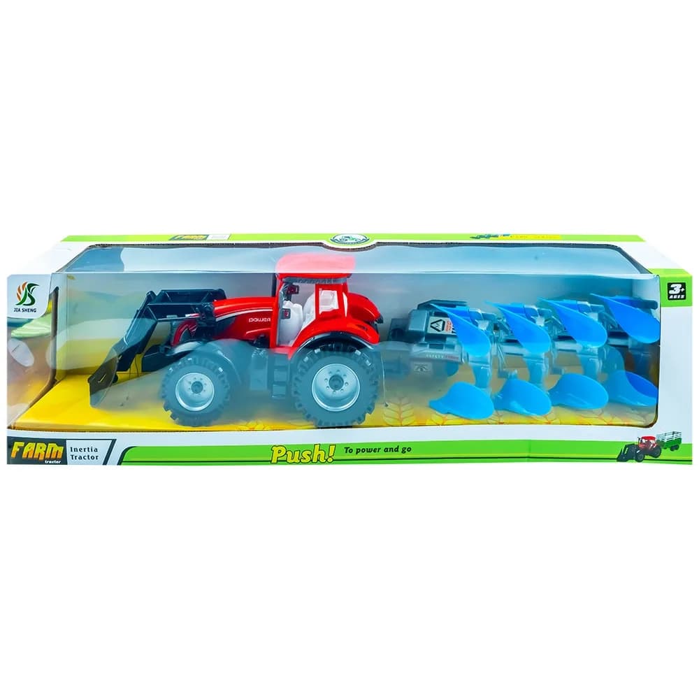 Tractor cu frictiune si plug — miniatură