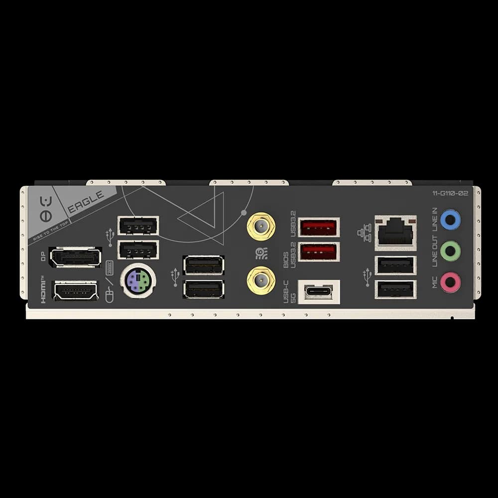 PLACI de BAZA Gigabyte AMD B650 | 4xDDR5 7600(OC) | 1xDP, 1xHDMI, 1xUSB-C, with USB 3.2 Gen 1, 2xUSB 3.2 Gen 2 Type-A, 6 x USB 2.0/1.1 ports, 1xRJ-45 port, 3xjacks | ATX "B650 EAGLE AX" — miniatură