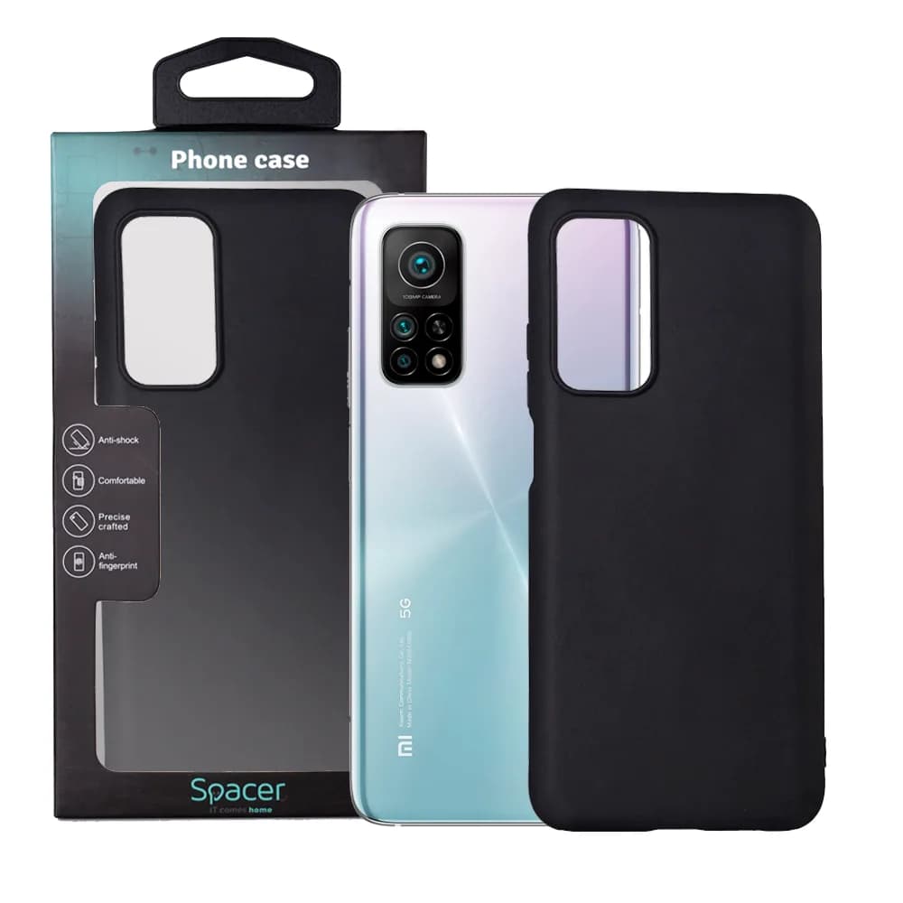 Husa Xiaomi Mi 10T Pro 5G Spacer, negru, grosime 1.5mm, material flexibil TPU "SPPC-XI-MI-10TP5G-TPU"