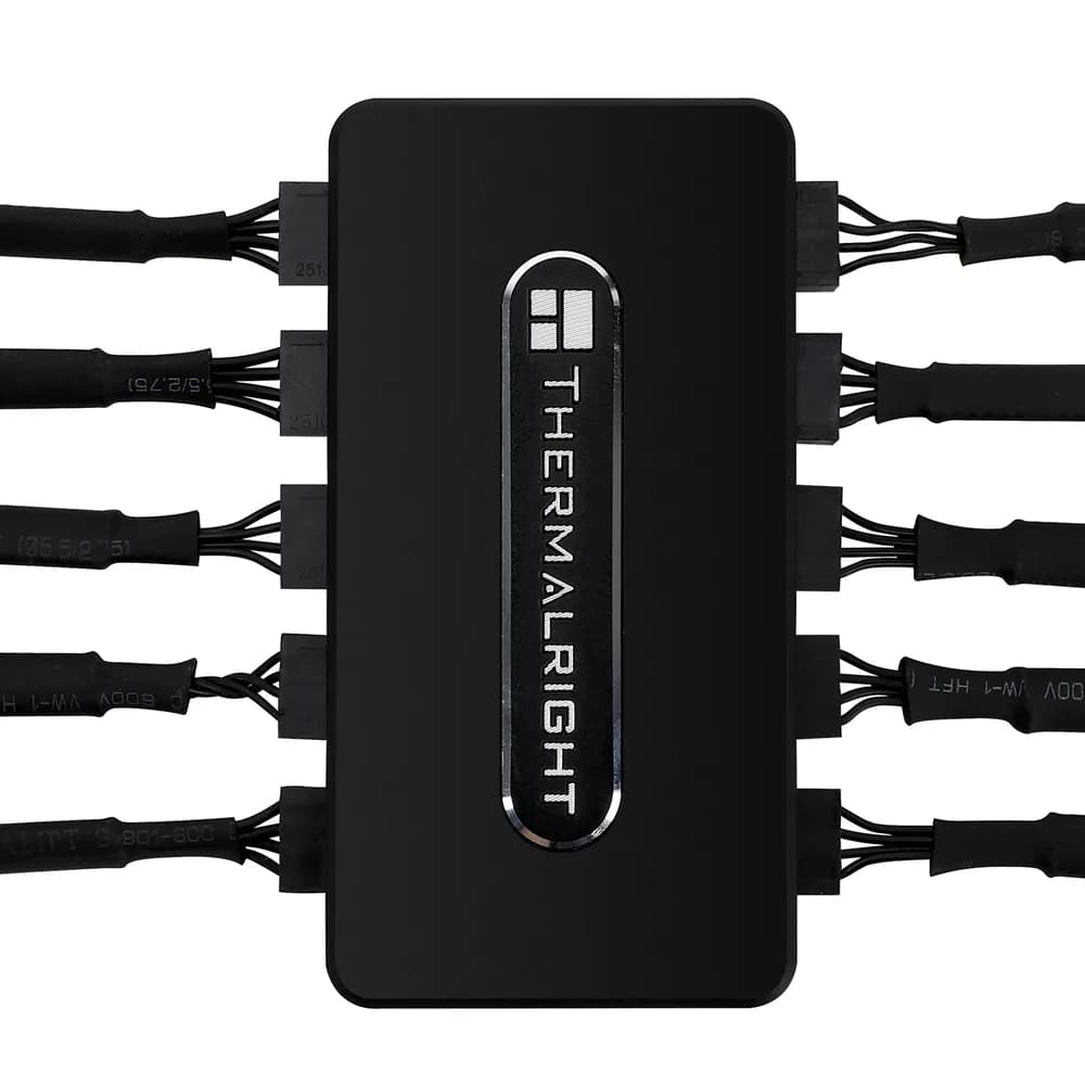 Fan HUB Controller Thermalright, PWM, 10 port , negru, "FAN-HUB-Controller REV.A" — miniatură