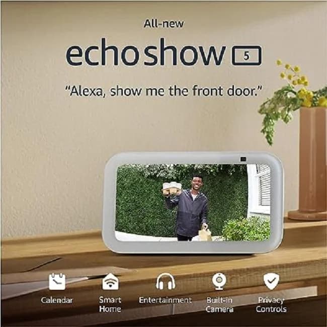 Amazon Echo Show 5 (3rd Gen, 2023 release) - Glacier White — miniatură