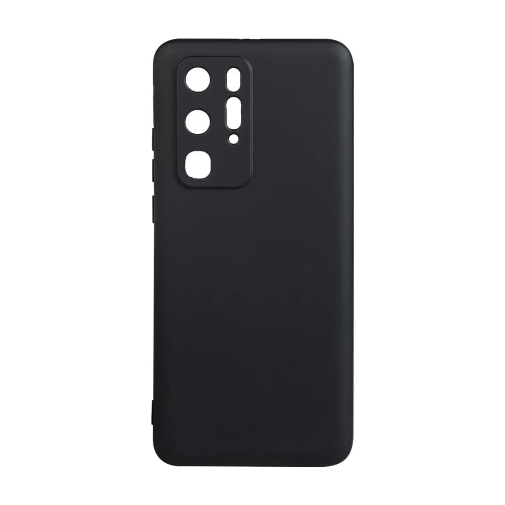 Husa Huawei telefon P 40 Pro, negru, tip back cover, material flexibil silicon + interior cu microfibra, "SPPC-HU-P-40P-SLK" — miniatură