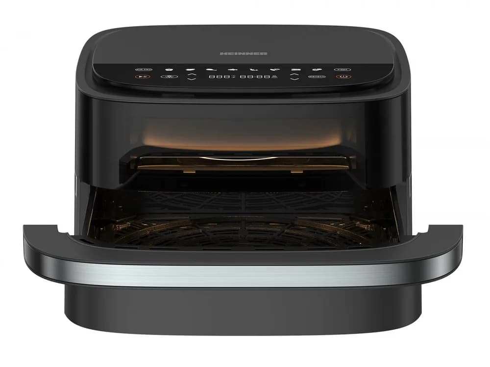 FRITEUZĂ CU AER CALD ȘI CUPTOR PIZZA 2 ÎN 1 HEINNER Pizza EasyFry HPAF-B4DC22BK — miniatură