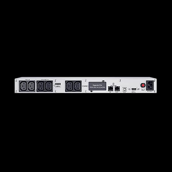 UPS CYBER POWER Line Int. cu Sinusoida Pura,rack 1U, 700VA/ 420W AVR,6xIEC,LCD,2x 6V/8Ah,Backup 2-9min,incarc.8h,USB,RS232,RJ45,slot SNMP,GreenP,seria CP "CP700EIPFCRM1U" — miniatură