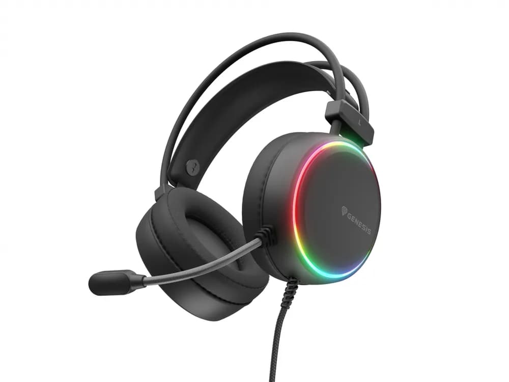 Casti Gaming Head-band Genesis Neon 613 G2, Wired, negru — miniatură