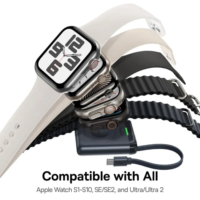 POWER BANK Baseus EnerFill FW11, 1640mAh, compatibil cu Apple Watch, 5W, cablu integrat 1 x USB Type-C, negru, "E0205301" - 6953156298989 — miniatură