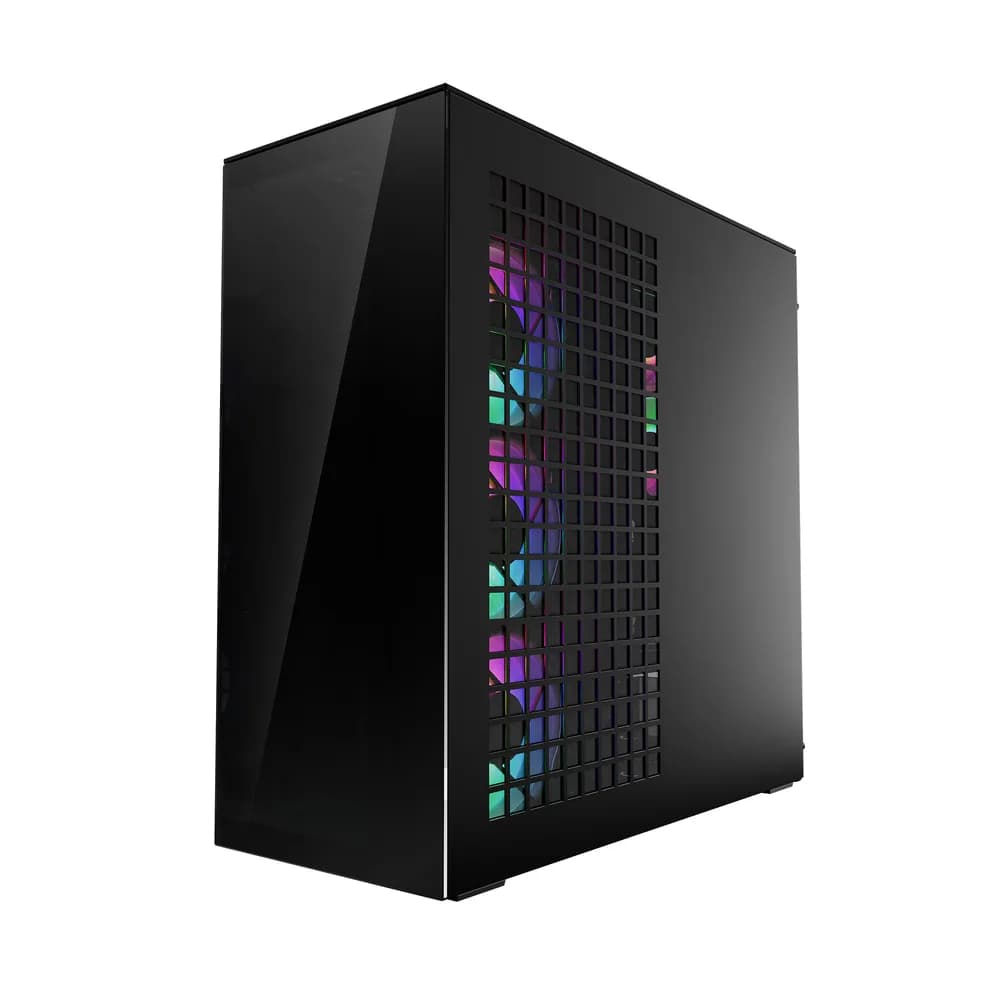 CARCASA Arctic "Xtender VG BK", mid tower, max 8xfan, 3x P14 Pro R A-RGB si 2x P12 Pro A-RGB instalate, shroud 24 LED ARGB, USB-C x 1, USB 3.2 x 2, audio+mic, 7 sloturi exp, GPU vertical, riser PCIe 4.0, negru, "ACPCC00016A" — miniatură