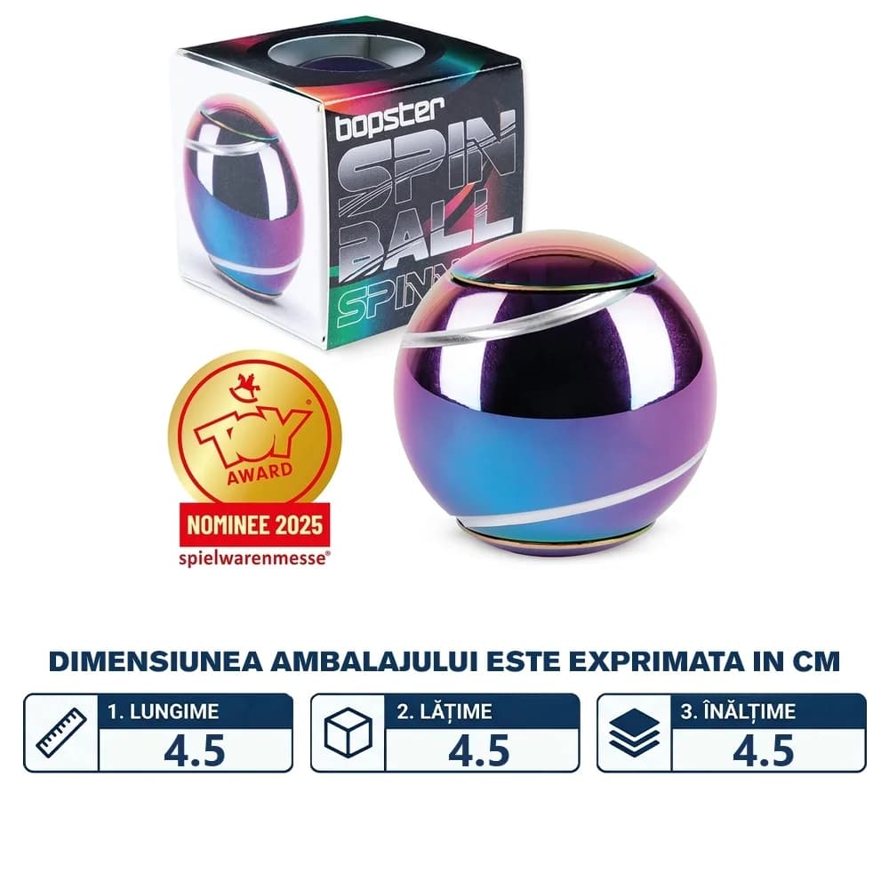 Bopster Spin Ball, Multicolor, Metalizat — miniatură