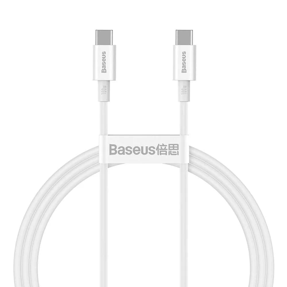 CABLU alimentare si date Baseus Superior, Fast Charging Data Cable pt. smartphone, USB Type-C la USB Type-C 100W, 1m, alb "CATYS-B02" - 6953156208452