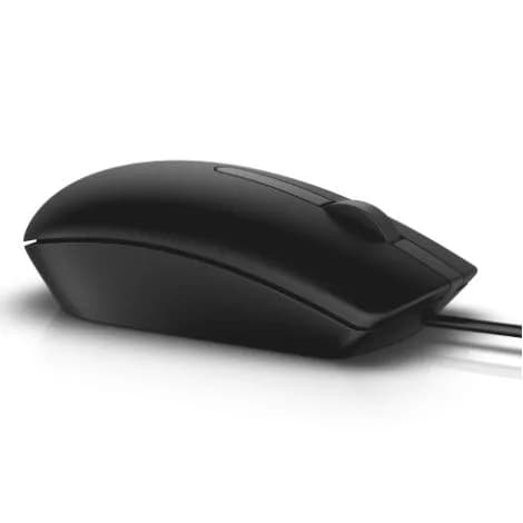 MOUSE DELL, "MS116", PC sau NB, cu fir, USB, optic, 1000 dpi, butoane/scroll 3/1, negru, "570-AAIR-05" — miniatură