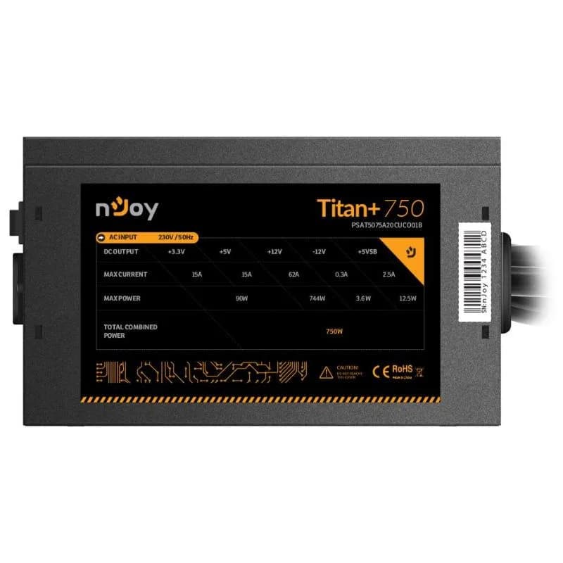 Sursa nJoy Titan+, 80 PLUS Bronze, 750W — miniatură