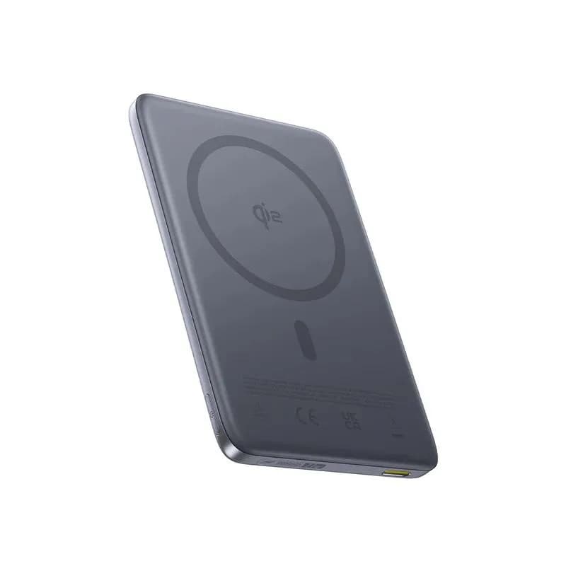 POWER BANK Baseus PicoGo AM41 Ultra-Slim, 10000mAh, 27W, prindere magnetica incarcare wireless Qi2, 15W, 1 x USB Type-C, include cablu USB Type-C la USB Type-C 30cm, gri, "E0027200" - 6932172691424