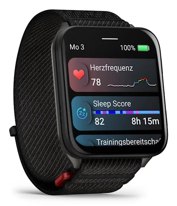 Smartwatch Venu X1 Black with Slate Titanium Caseback and Black ComfortFit Nylon Band "010-02980-02" — miniatură