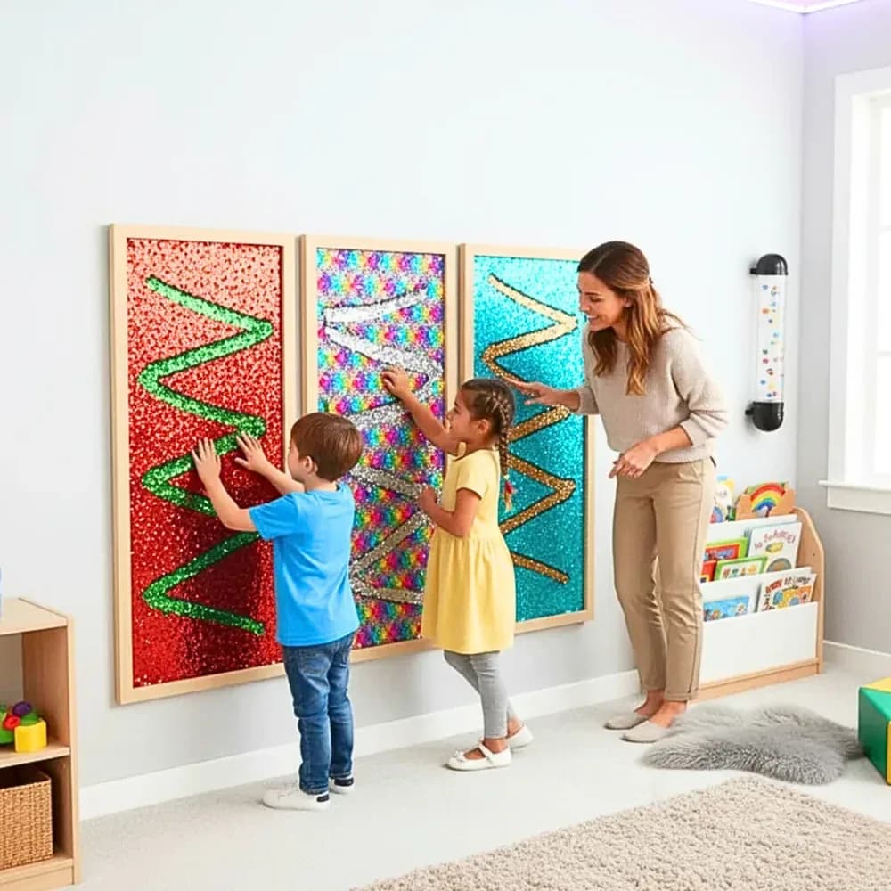 Panouri de perete cu paiete – Set de 3 — miniatură