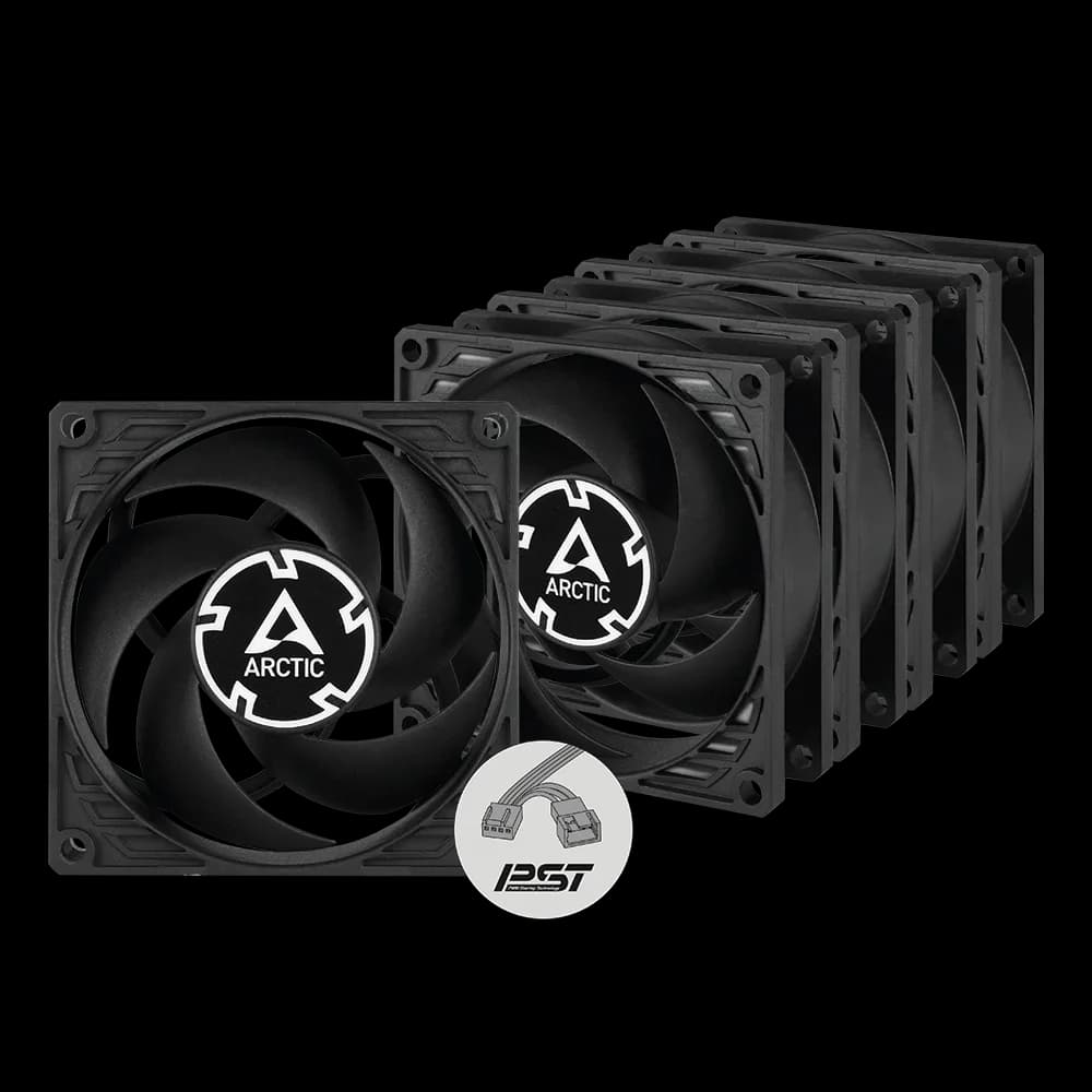 VENTILATOR ARCTIC PC, P8 PWM PST (Black) - 5 Pack,"ACFAN00154A" — miniatură