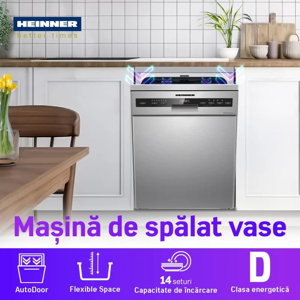 MASINA DE SPALAT VASE HEINNER HDW-FSM60714AXD+++ — miniatură